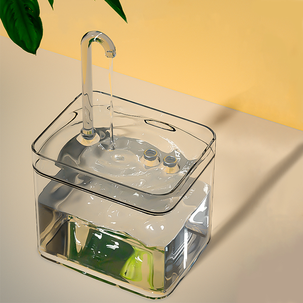 Cat Water Fountain Auto Filter Transparent Cat Drinker USB Electric Mute Recirculate Filtering Drinker for Cats Water Dispenser. 