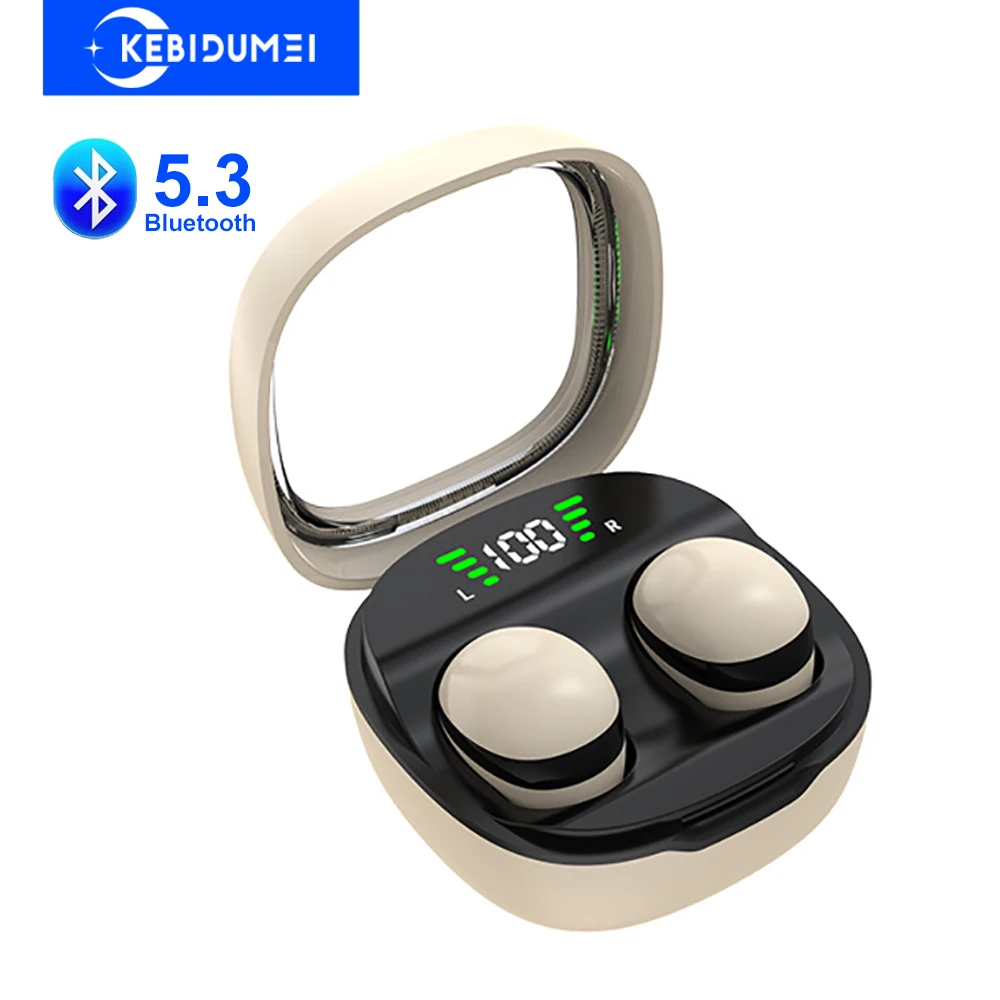 Mini Invisible Earphones Bluetooth 5.3 Headphones HiFi Stereo Wireless Headsets Noise Reduction Earbuds for  