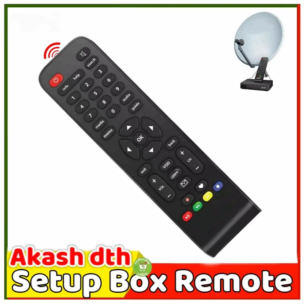 Universal Setup Box Remote Conttol All Function Work Akash. Remote. 