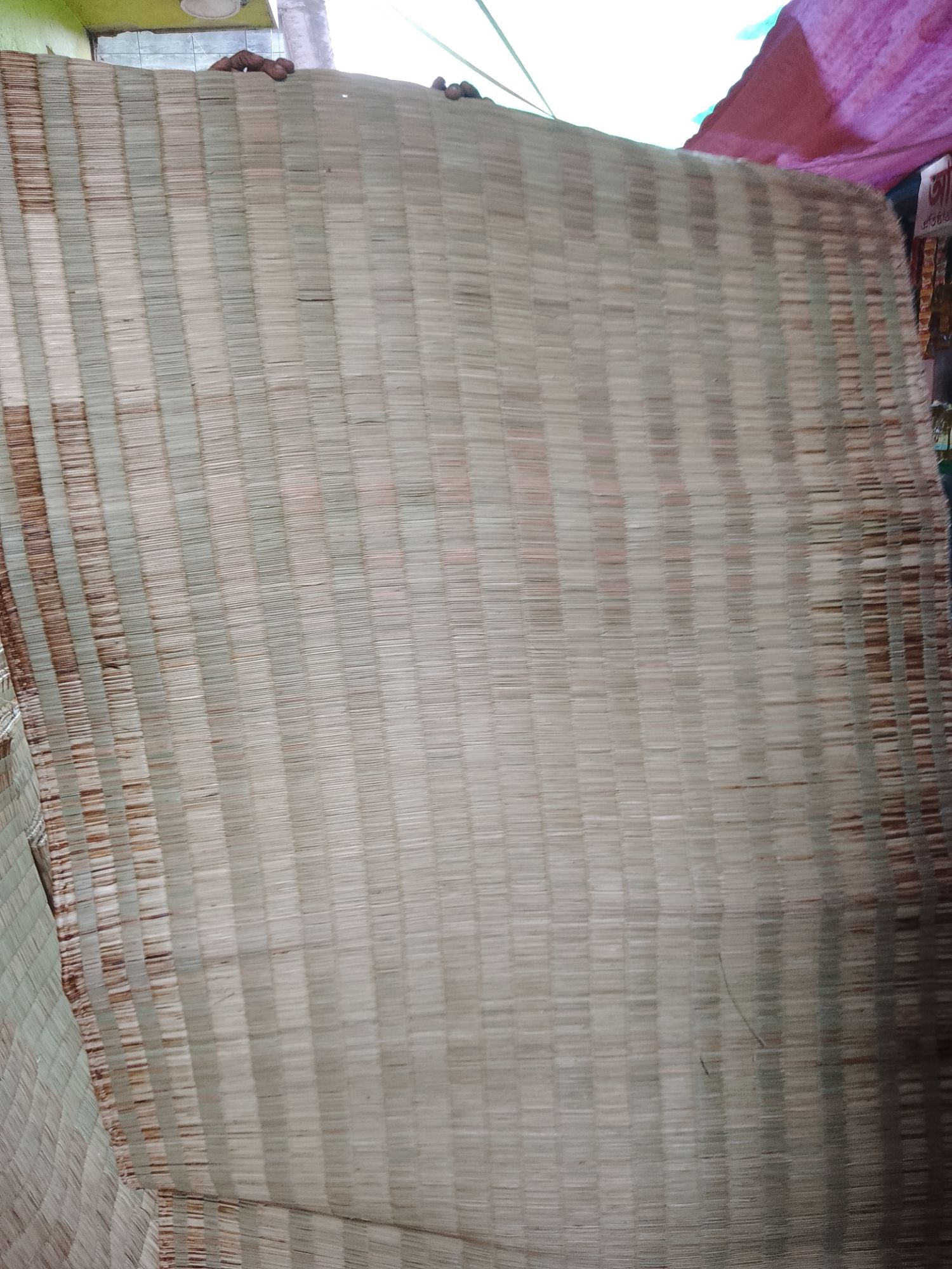 Hand-made mats for sleeping, praying and eating rice to escape the cold of the floor in winter. 