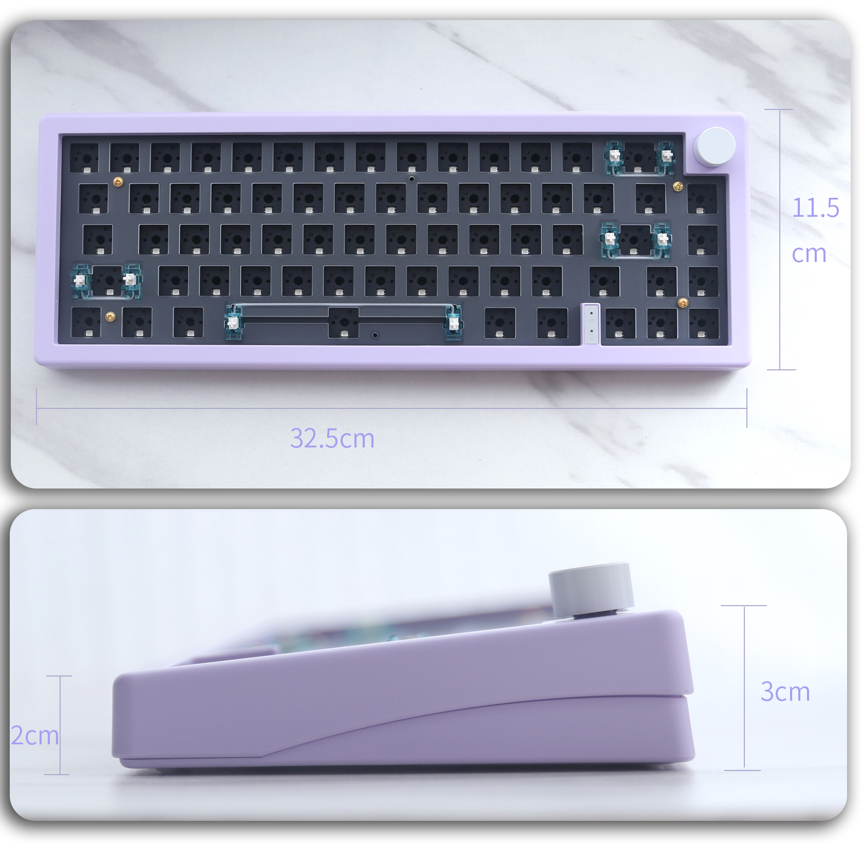 GMK67 65% Gasket Bluetooth 2.4G Wireless Hot-swappable Customized Mechanical Keyboard Kit RGB Backlit. 