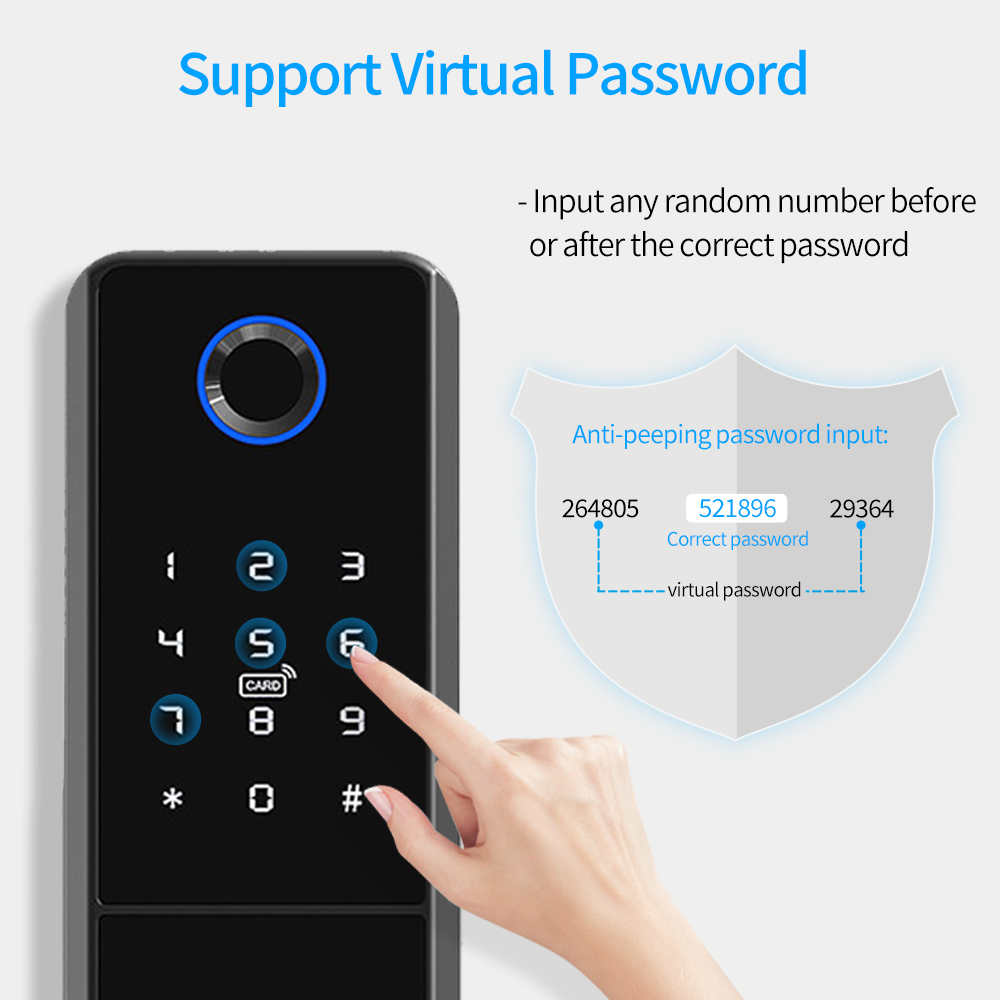 IP65 Waterproof TTLock Fingerprint Smart Door Lock Outdoor Gate Bluetooth Password 13.56MHz IC Card Deadbolt Lock+Mechanical Key. 