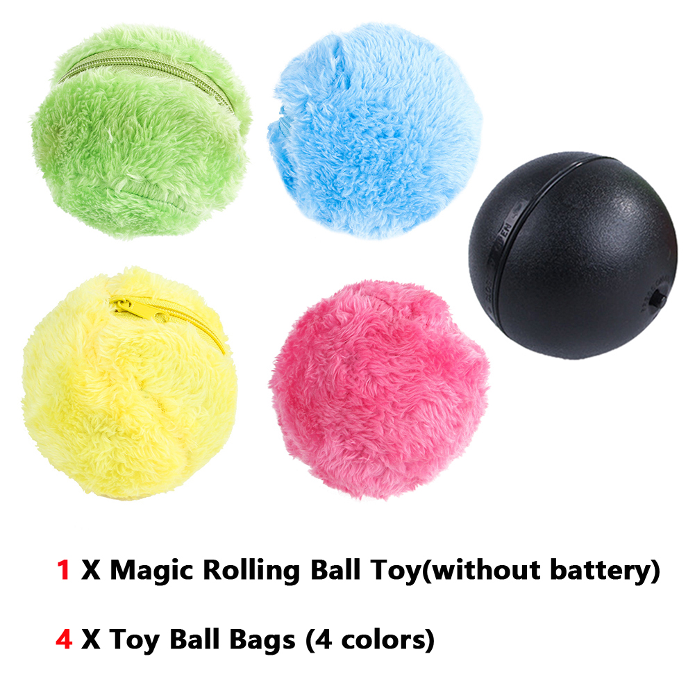 Magic Roller Ball Activation Automatic Ball Dog Cat Interactive Funny Chew Plush Electric Rolling Ball Pet Dog Cat Toy. 