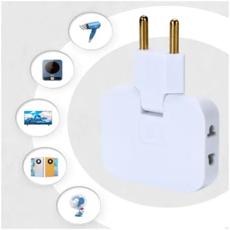 3 in 1 Mutli Plug Travel Adapter Socket (3 Power Socket) High Power EU Bangladesh Standard 180° Rotating Coverter Socket AC Adapter. 