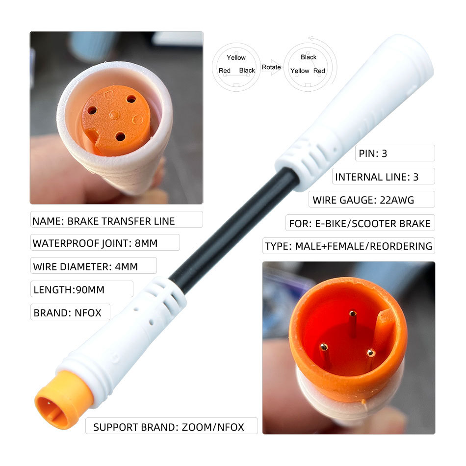 NFOX Brake Broken Wire Extension Sequence Transfer Magnetic Induction Signal Line for Electric Scooter E-bike Cable Bafang Motor. 
