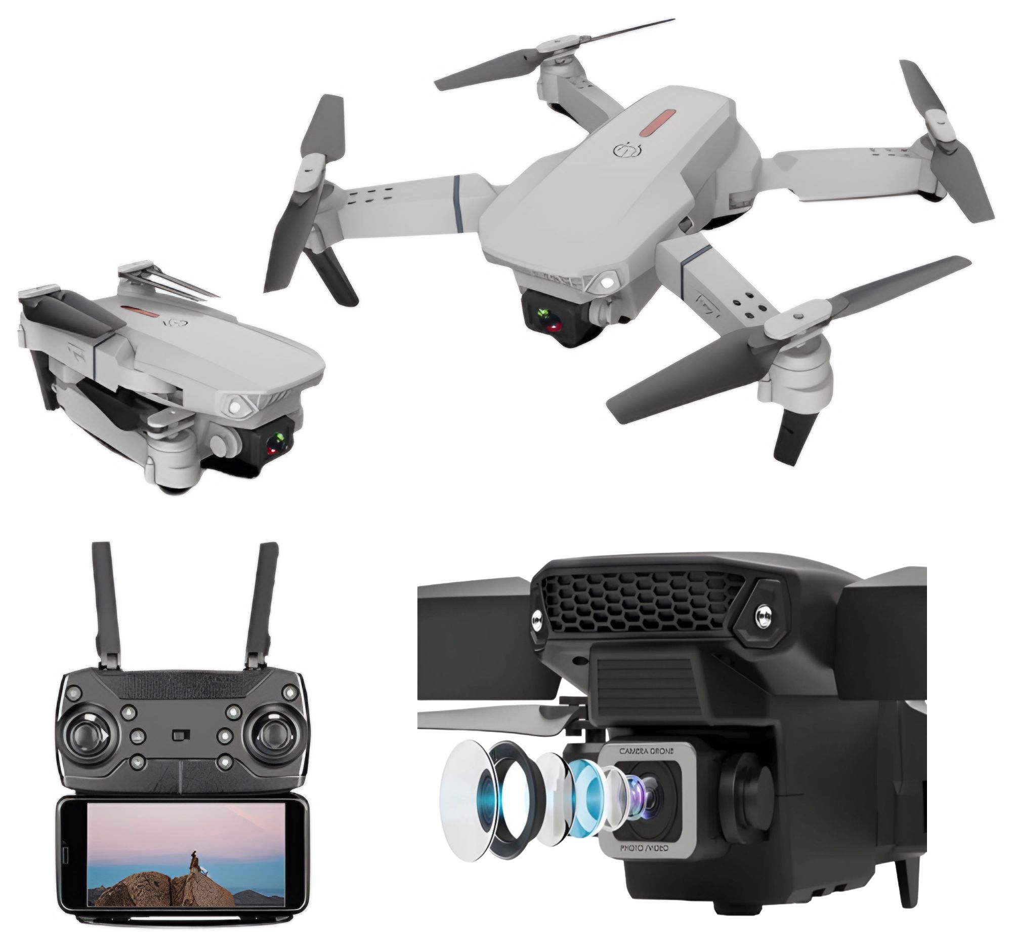 Drone E88 pro Dual camera Drone 4k video drone dual battery e88 pro. 