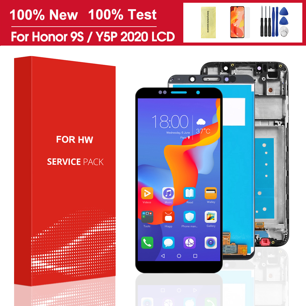 High Quality 5.45" For Honor 9S DUA-LX9 LCD Display Touch screen Digitizer For Huawei Y5P 2020 LCD DRA-LX9 Replacement