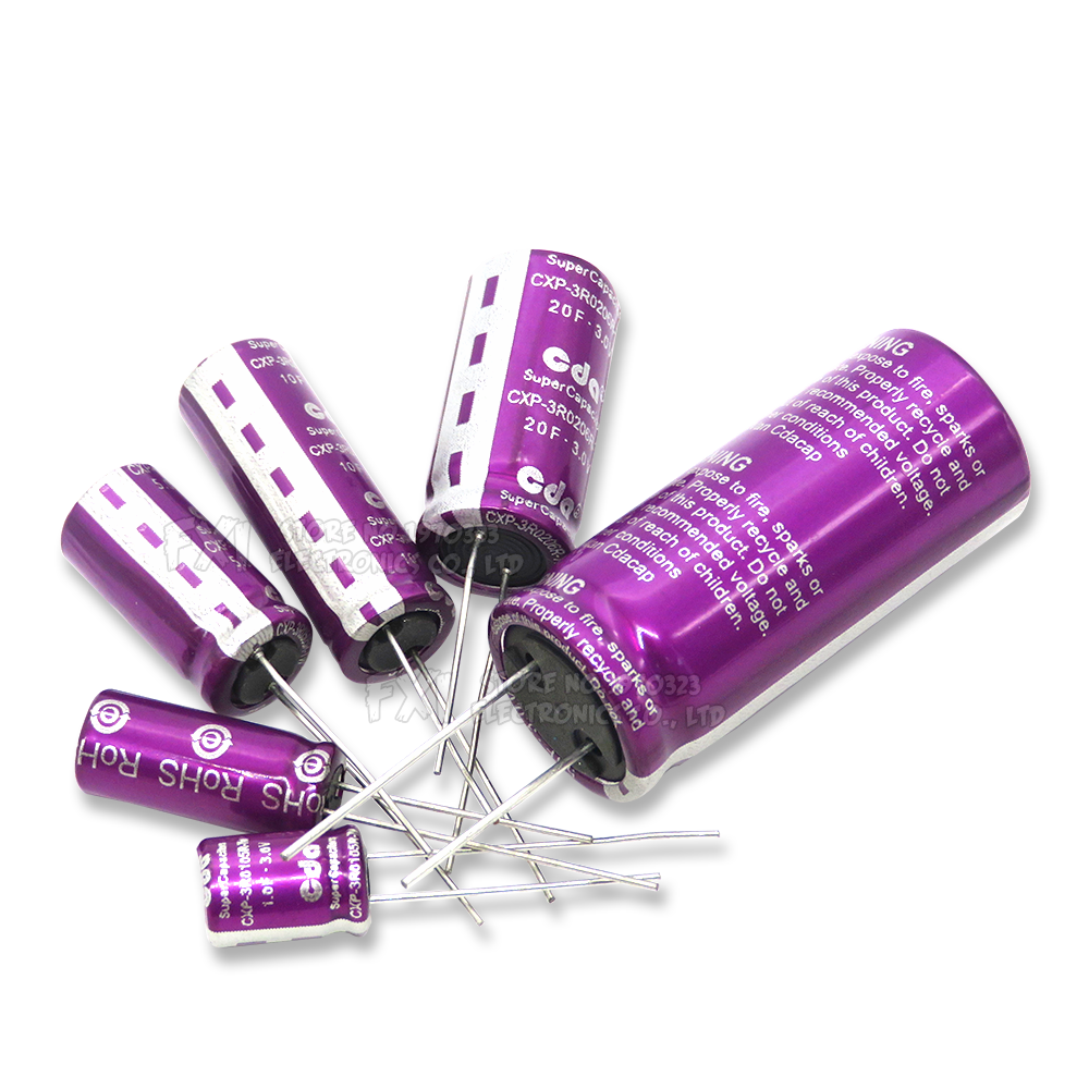 1PCS 3.0V Super capacitor 1.0F 2.0F 3.3F 5.0F 7.0F 10F 15F 20F 25F 30F 50F 60F 100F 120F Farad capacitor. 