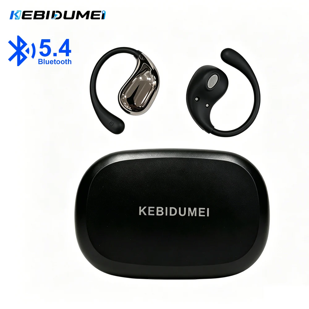 Bluetooth 5.4 Ear Hook Headphones TWS Wireless Earphones HiFi Stereo Waterproof Headsets LED Display Long Standby Touch Earbuds