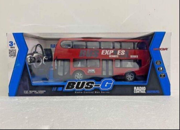 Remote control double decker bus. 