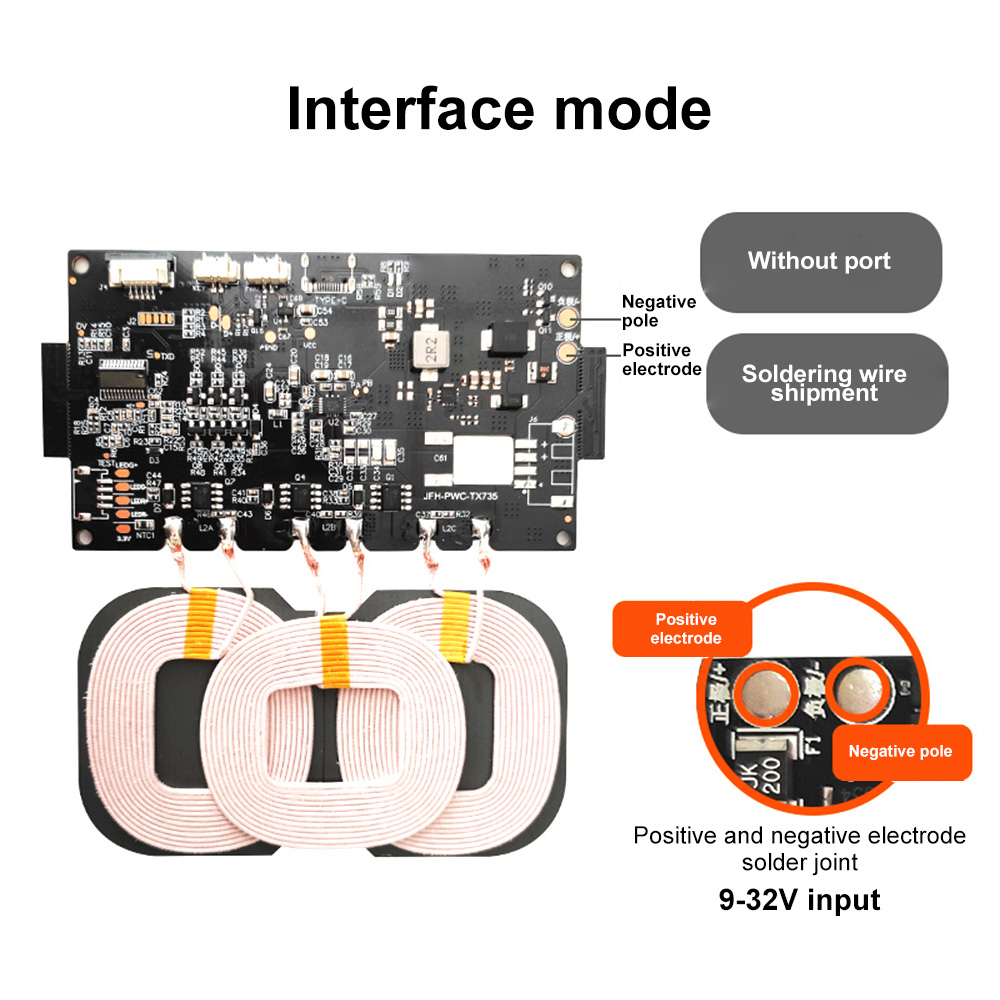 20W High Power 12V Quick Charging Wireless Charger Transmitter Module Universal 9-32V Wireless Charging Modules for Car Power. 