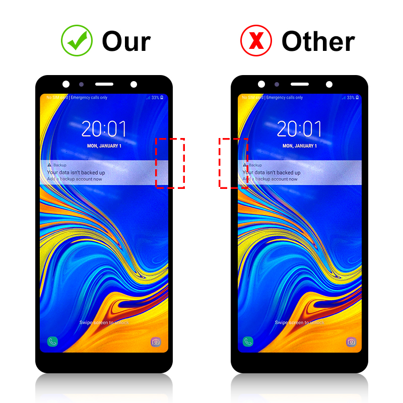 6.0" Super AMOLED For Samsung Galaxy A7 2018 LCD SM-A750F A750 Display Touch Screen Digitizer Display Replacement Part A750 LCD. 