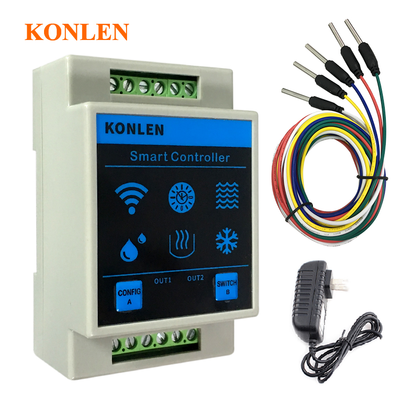 WIFI Water Level Sensor 12V Leak Flow Controller Tuya Smart Life Auto Control Water Pump Pool Tank Leakage Detector Flood Alarm. 