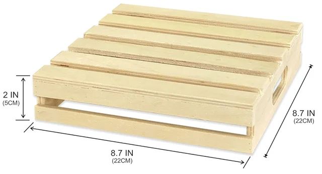 square Wooden Pallet Crates Unfinished Wood Trays Storage for DIY Crafts. 