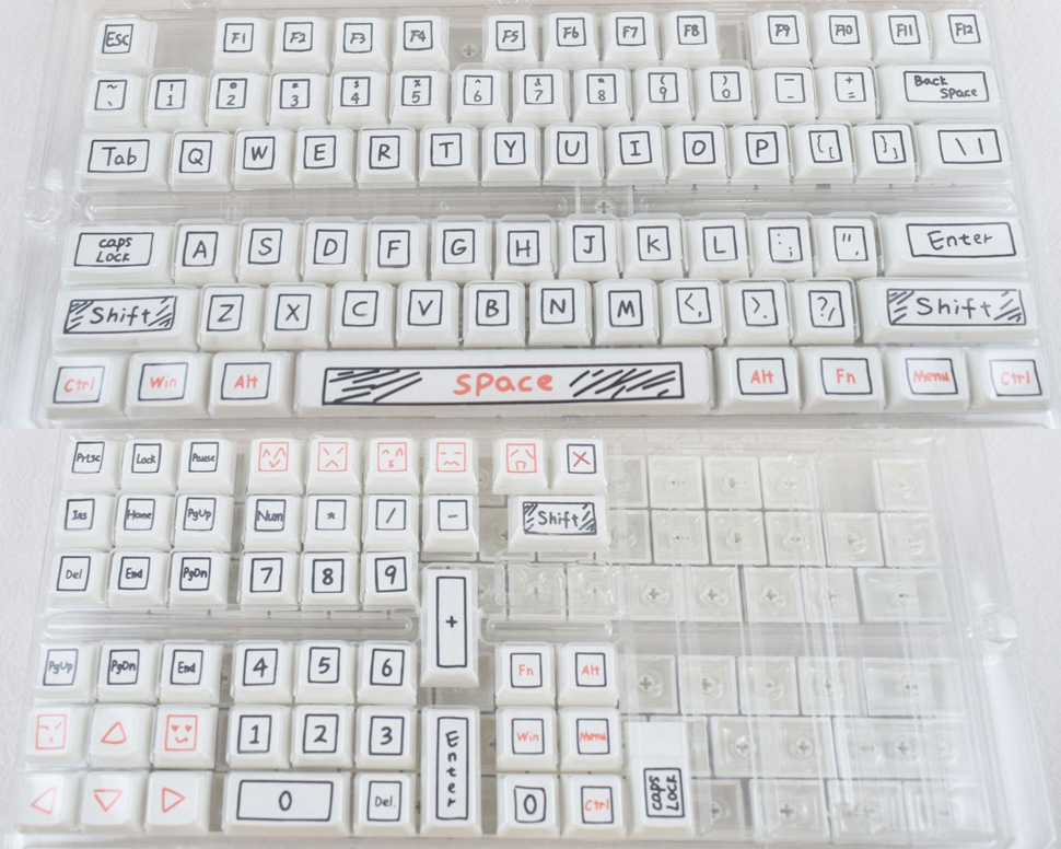 Graffiti Keycap XDA Profile PBT Keycaps 125 Keys For Mx Switch Mechanical Keyboard Custom Cute Anime Key Caps personalizadas Set. 