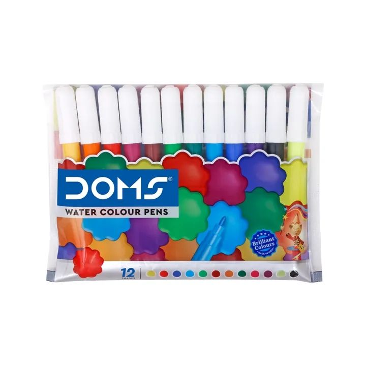 Doms  Water Color Sketch Pen Half Size Pack of 24 Pcs ( 12pcs x 2set). 