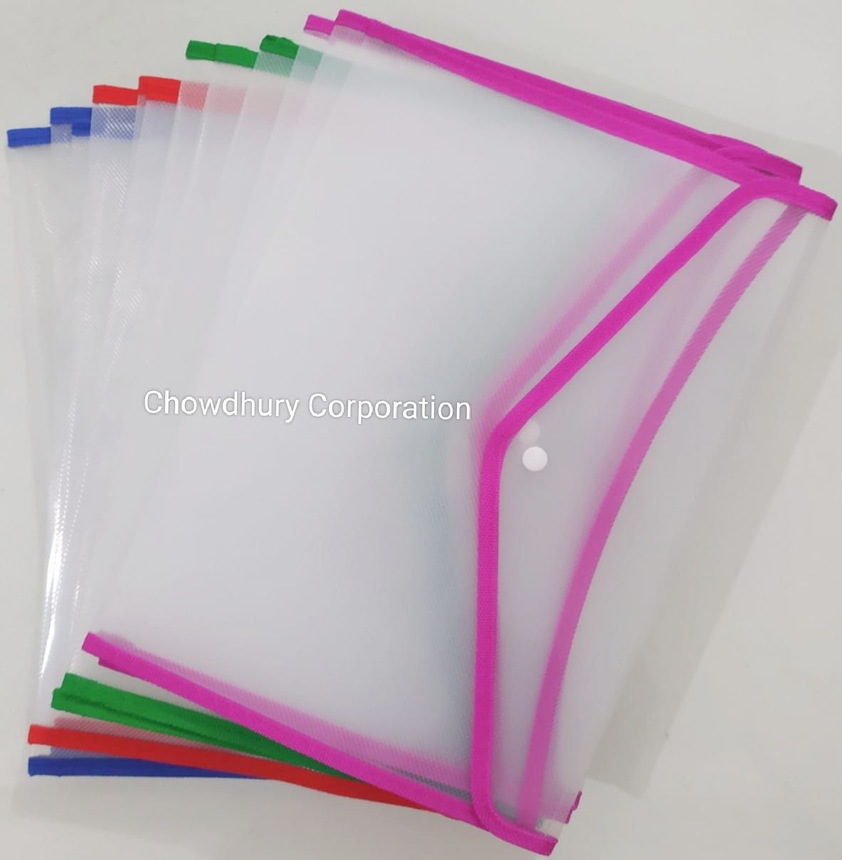 Liner File / Button File / Clear File / Documents Carrier File / Office & School File. (12 Pieces)
