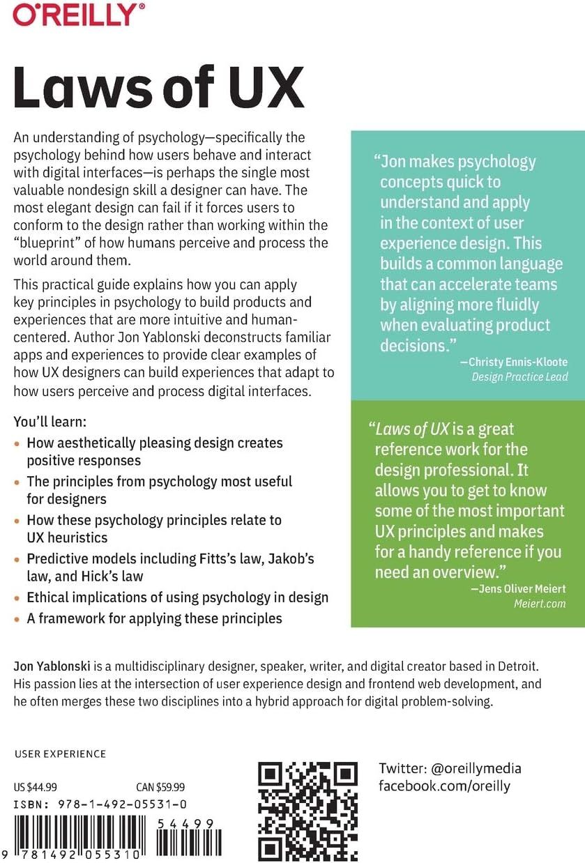 Laws of UX: Using Psychology to Design Better Products & Services

( Premium Quality). 