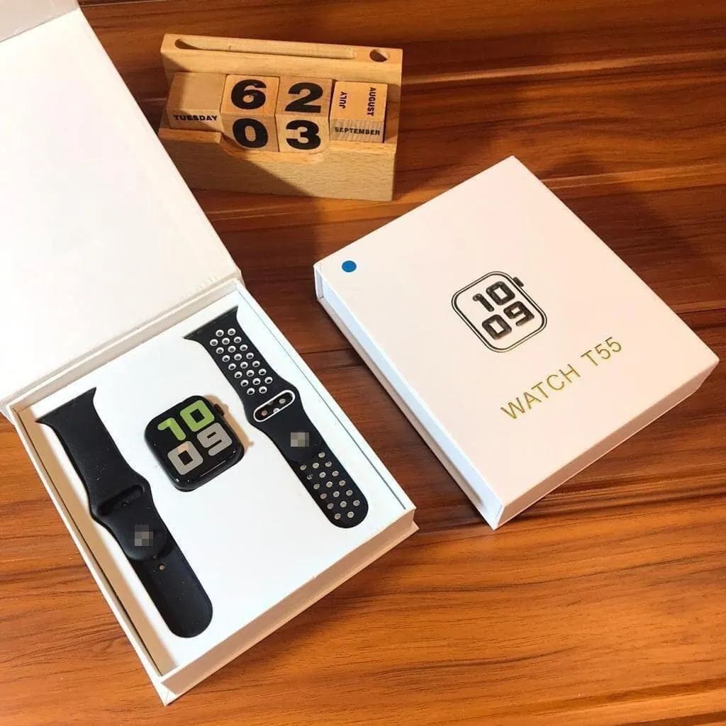 T55 SmartWatch With Dual Straps – Pink Color. 