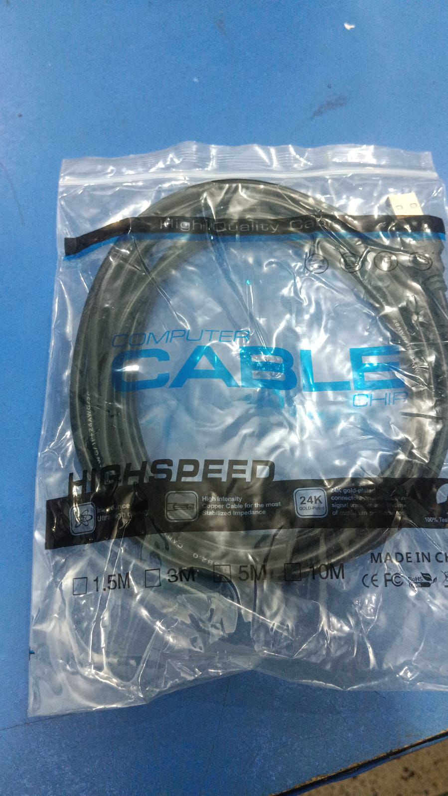 USB Cable, USB 2.0 Cable, USB A to B Cable,   (3 Meters), Black, Cables. 