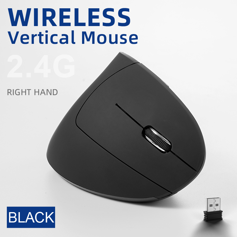 2.4G Wireless Mouse Vertical Game Mouse Ergonomics 1600DPI PC Laptop