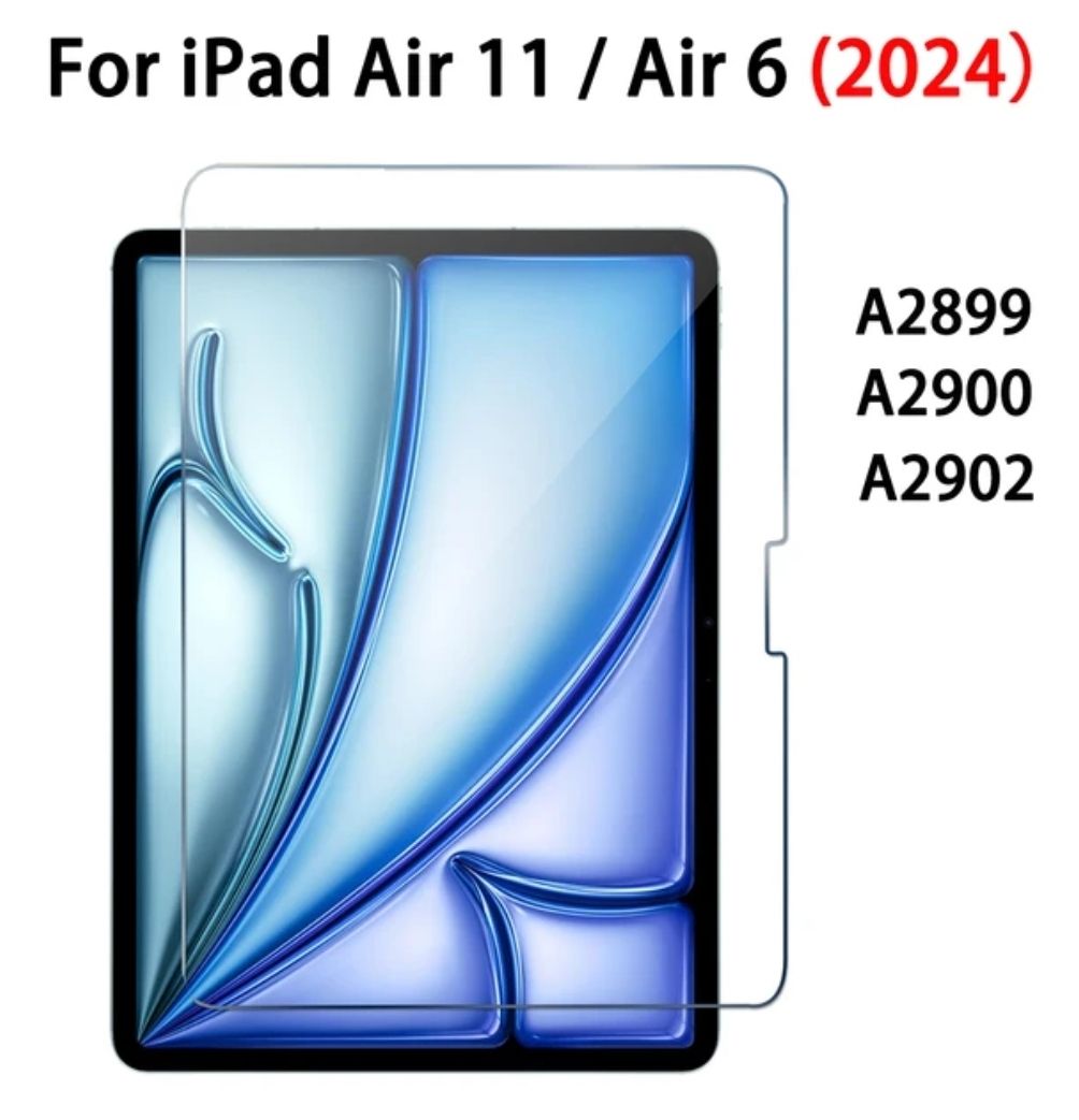 Apple iPad Air 11‑inch (M2) A2903,A2904,A2902 HD Tempered Glass Screen Protector. 
