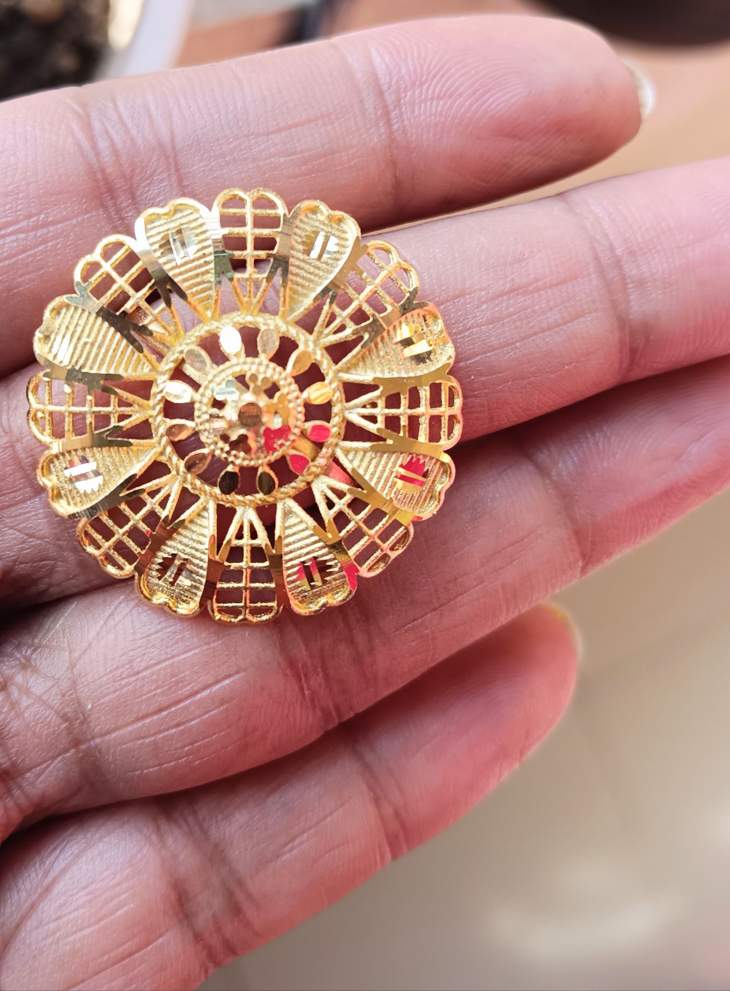 1 year colour guarantee gold plated finger Ring for women