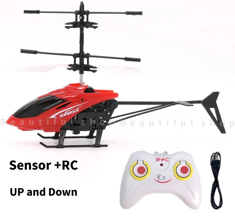 Rechargeable Helicopter with Remote Sensor – Remote Control Flying Toy. 