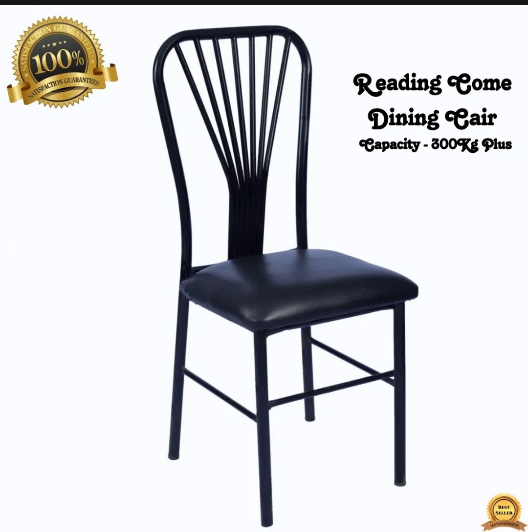 Unique Make - Best Quality Reading Come Dining Chair - BLACK (MS Pipe-1Pcs) - Innovative Design - Expression of Yourself. 