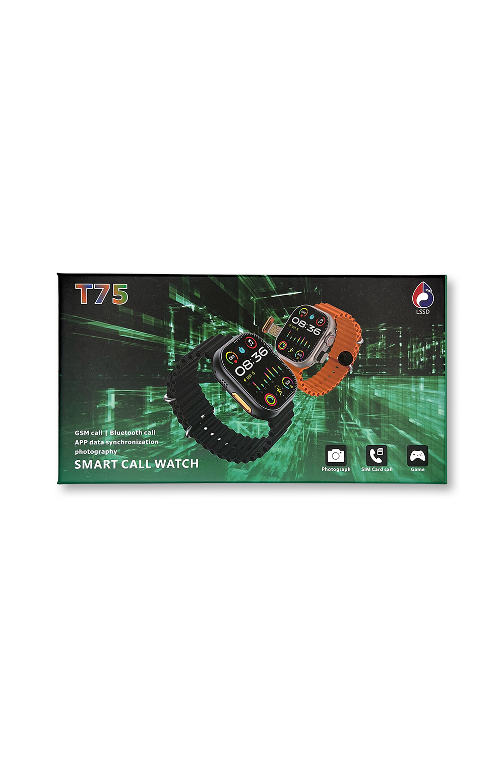 T75 Smart Watch with SIM Card Slot, Bluetooth Calling, Fitness Tracker, Camera, Game, and App Sync – Stylish Touchscreen Smart Call Watch for Android & iOS. 