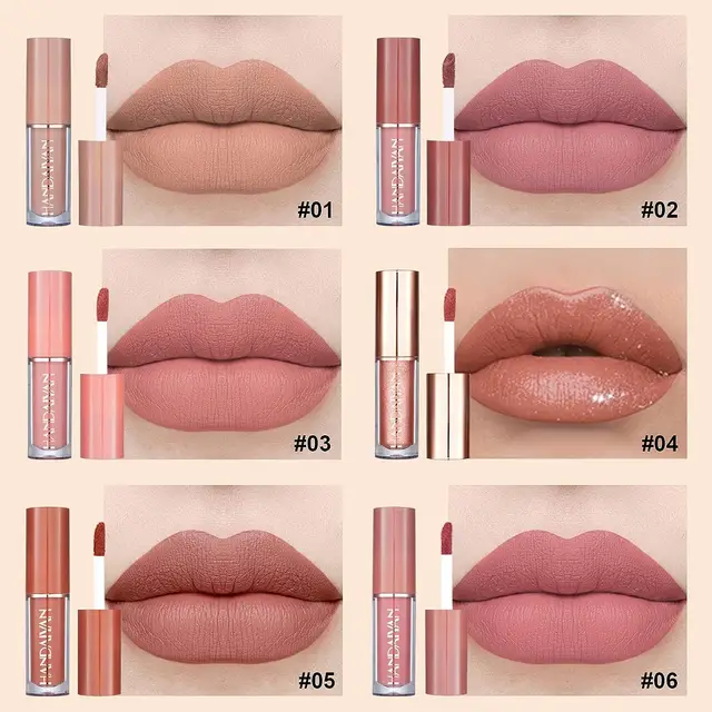 New 6 Colors Matte Lipstick Set Long-Lasting Private Label Lip Stick Makeup. 