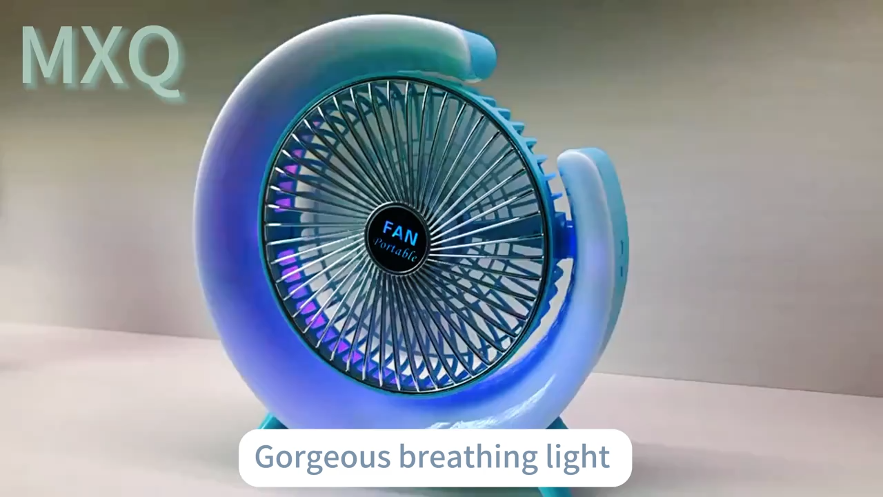 Portable Desk Fan with LED Light Cooling Fan | MNK SHOP