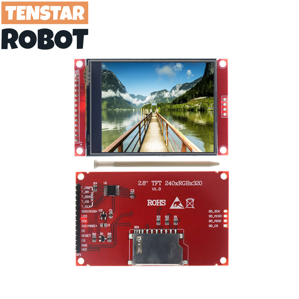 2.4 2.8 Inch SPI TFT LCD Touch Panel ILI9341 Chicp Serial Port Module With PBC  240x320 SPI Serial Display With Touch Pen. 