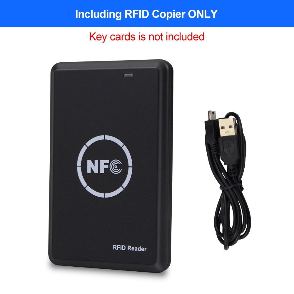 NFC Smart Card Reader Writer RFID Copier / Duplicator 125KHz 13.56MHz USB Programmer Key fobs Card ID IC EM UID EM4305 T5577 Tag. 