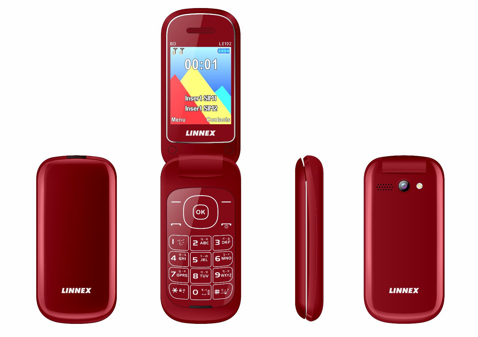 LE 102 Dual Sim Standby 2.4inc Display Long Lasting Battary Feature Mobile phone. 