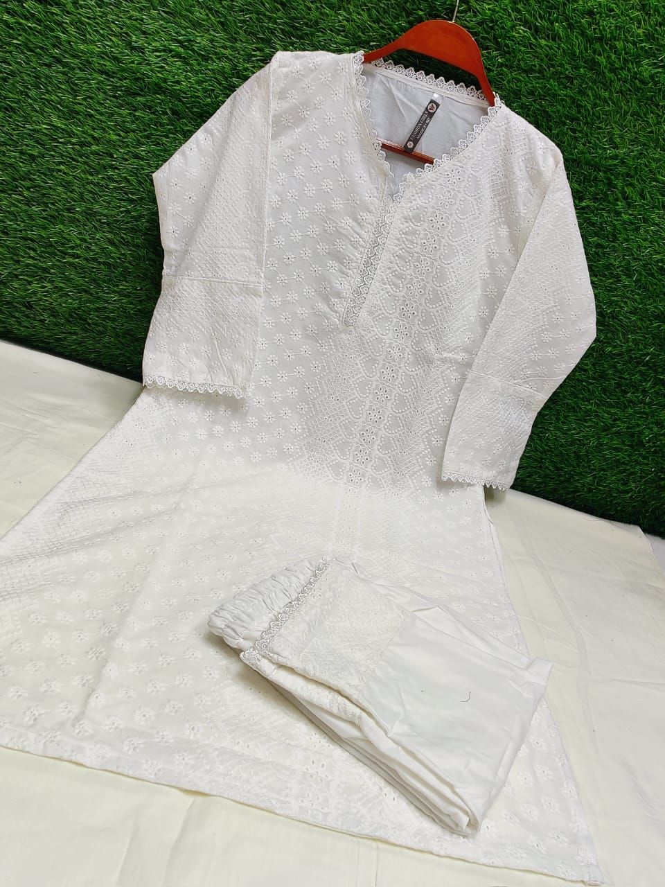 Most Demanding Chicken Kari Fabric Two Piece Ready-Made Shalwar Kameez