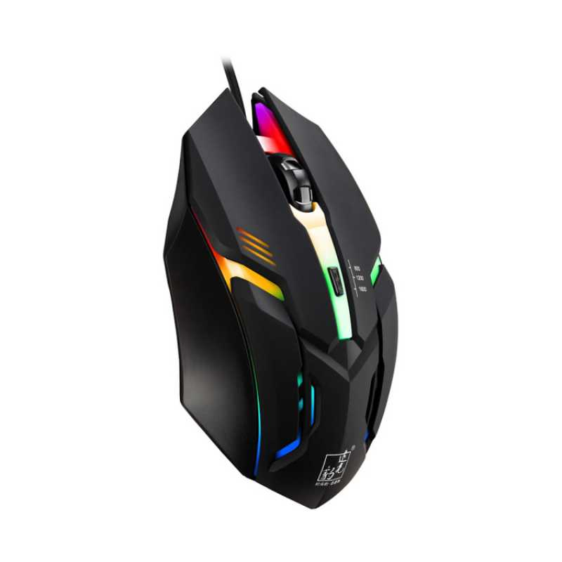 One-Hand RGB Gaming Keyboard & Backlit Mouse – Mechanical Feel, Wrist Rest. 