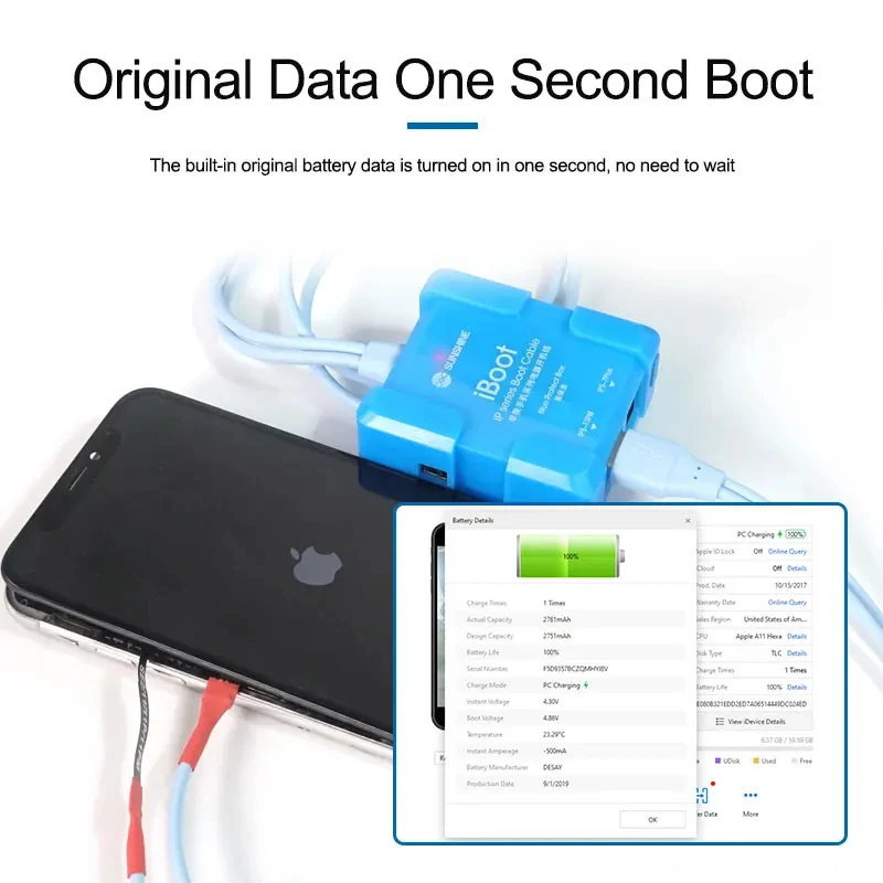 SUNSHINE IBoot SS-908B SS-905D SS-908E Power Startup Extension Cable for Mobile Phone Battery Repair Startup Test Line Tool. 
