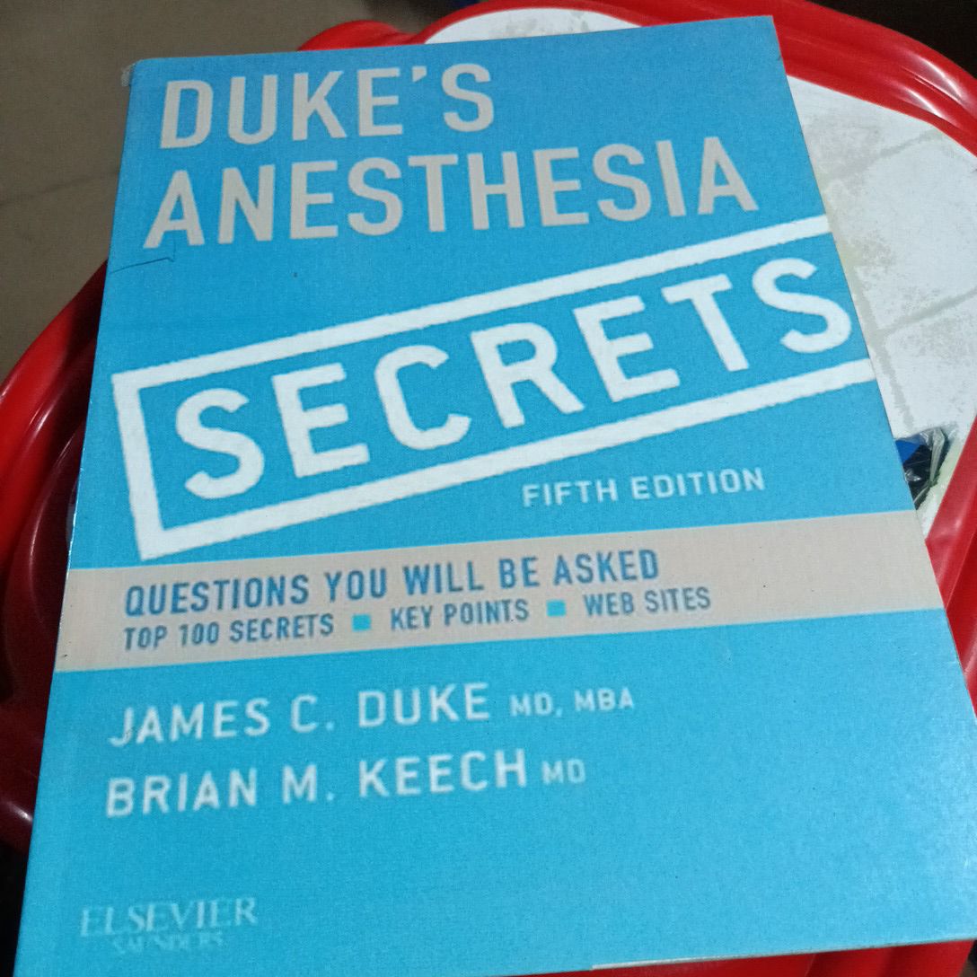 DUKE'S ANESTHESIA

SECRETS

FIFTH EDITION
