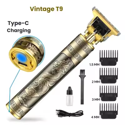 Hair Trimmer Vintage T9 Hair Cutting Machine Recharge Professional Cordless Hair TrimmeR