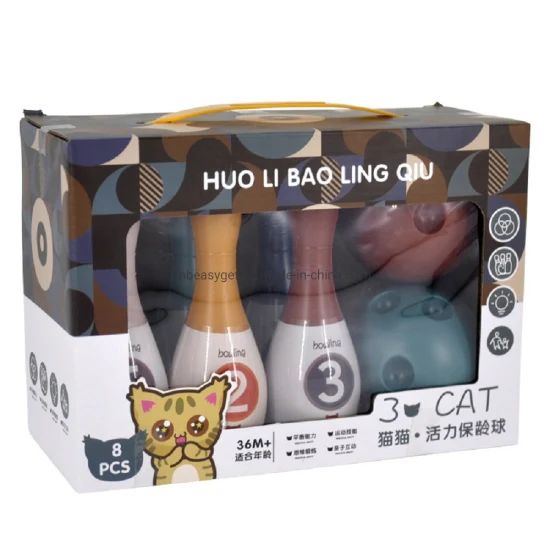 Premium Quality - Bowling Pins with 6 Bowling Pins and Bowling Set Primary Educational Indoor Outdoor Games - Vintage Choice
