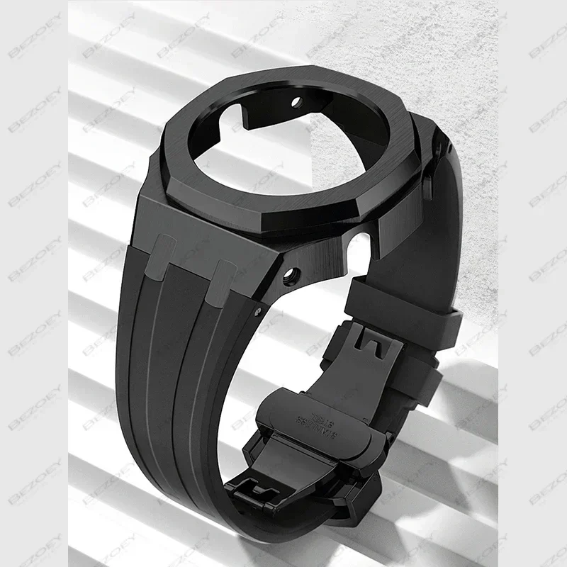 Gen4 Casioak Modification for G Shock GA2100 GAB2100 Mod Kit Stainless Steel Metal Case Bezel Frame Rubber Band Accessories. 