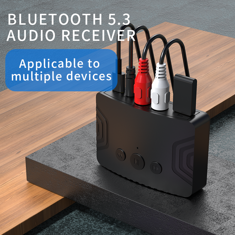 Bluetooth 5.3 Audio Receiver 3.5mm AUX RCA USB Stereo Music Wireless Adapter Support U-Disk Play For Car Kit Speaker Amplifier. 