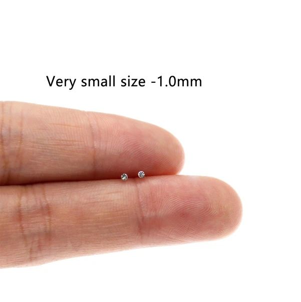 2pc tiny size nosepin(1mm) .smallest size... pin system (tolsa added) nosepin for women's. 