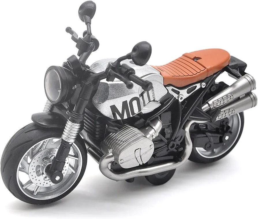 1 PC Motorcycle Toys for Kids - Pull Back Toy Motorcycle Model 1/12 Scale with Lights and Sounds, Die-Cast Motorcycles Toy for Boys Kids Age 3-12 Year