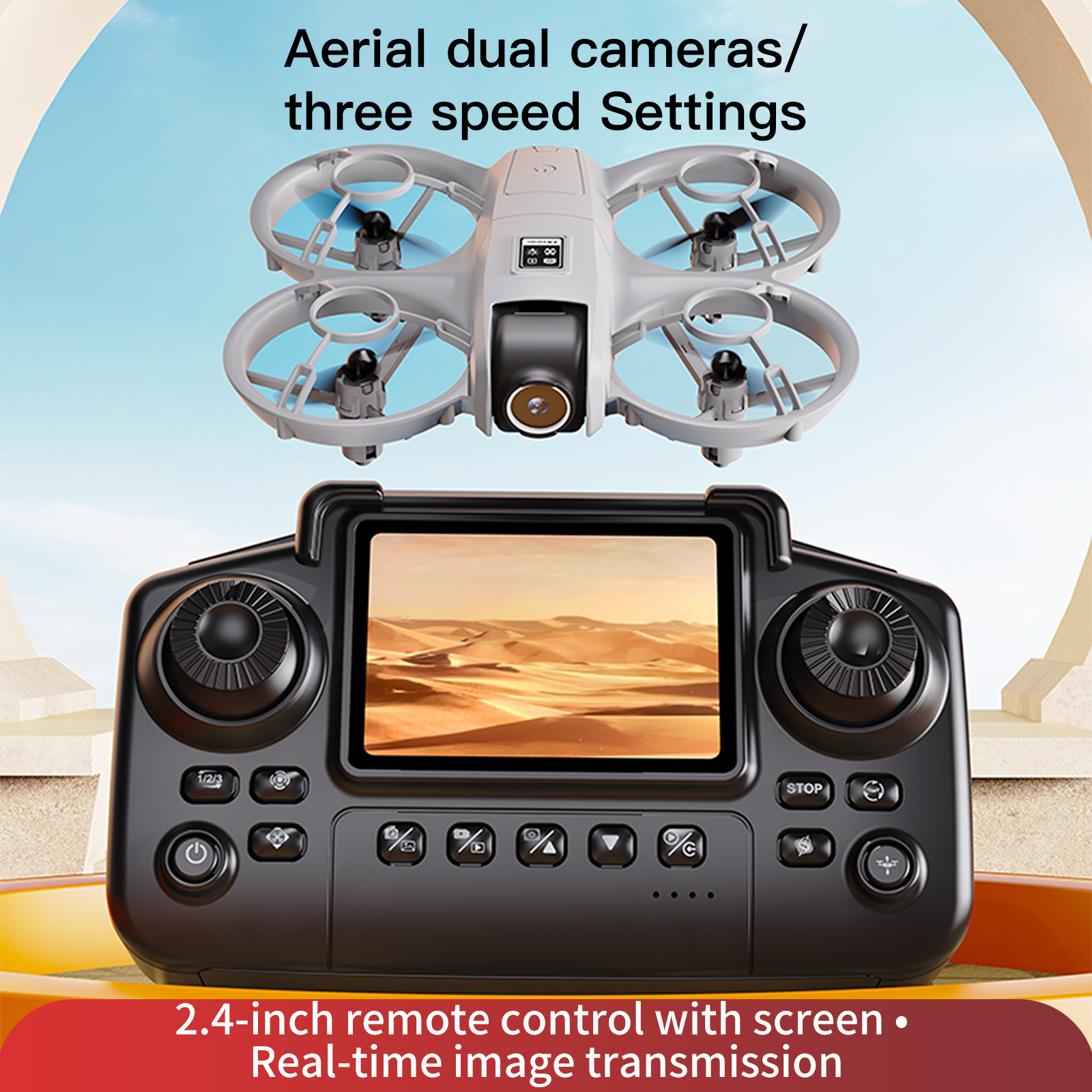 6-Sided Optical Flow Obstacle Avoidance 4K Dual Camera GP.S Remote Control Drone Drone with Apps Controlled