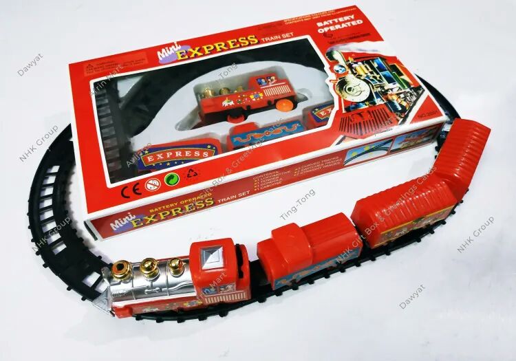 Mini Express Train Set For Kids 1 Battery Operated Train Set - Red. 