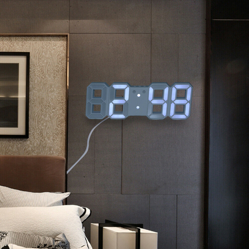 3D Digital Wall Clock LED Table Clock Time. 