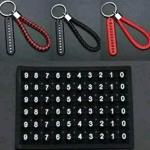 Key Ring With Phone Number. 
