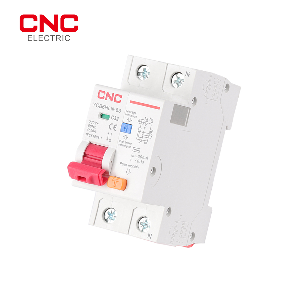 CNC 230V 50/60 HZ RCBO MCB 30mA Residual Current Circuit Breaker With Over Current And Leakage Protection 6/10/16/20/25/32/40 A. 